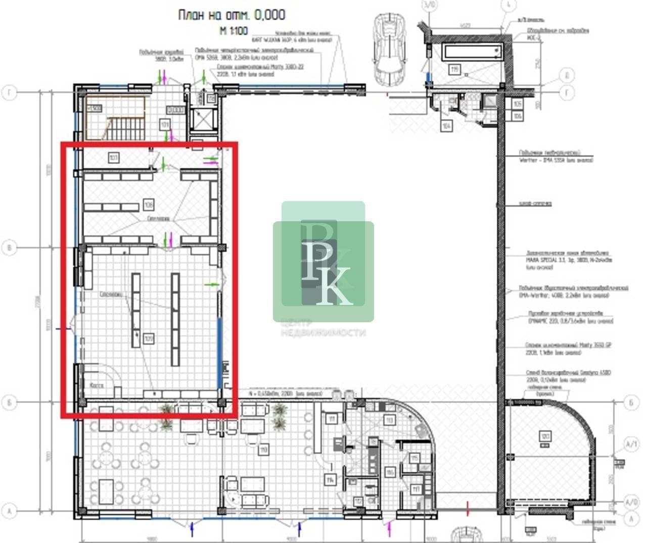 Планировка: Помещение свободного назначения, 127.3 м²