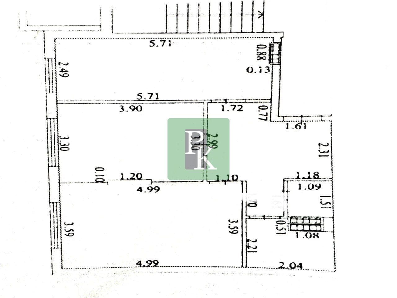 Планировка: 2-комн. квартира, 61.9 м²