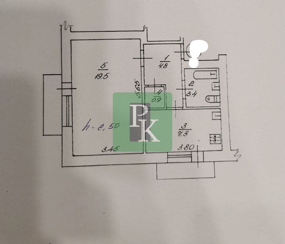 Планировка: 1-комн. квартира, 37.7 м²