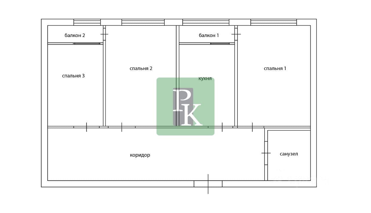 3-комн. квартира 65 м², Нахимовский район, Севастополь