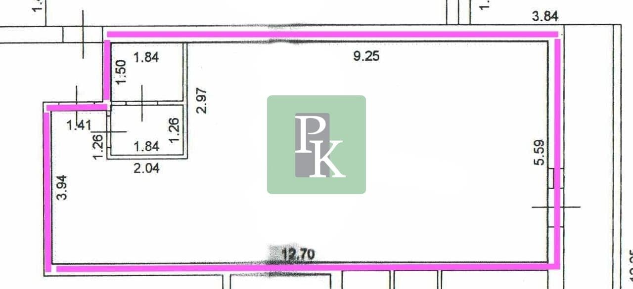 Планировка: Помещение свободного назначения, 68 м²
