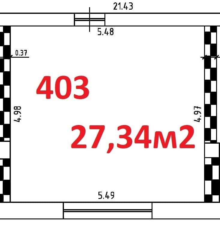Планировка: Офис, 27.2 м²