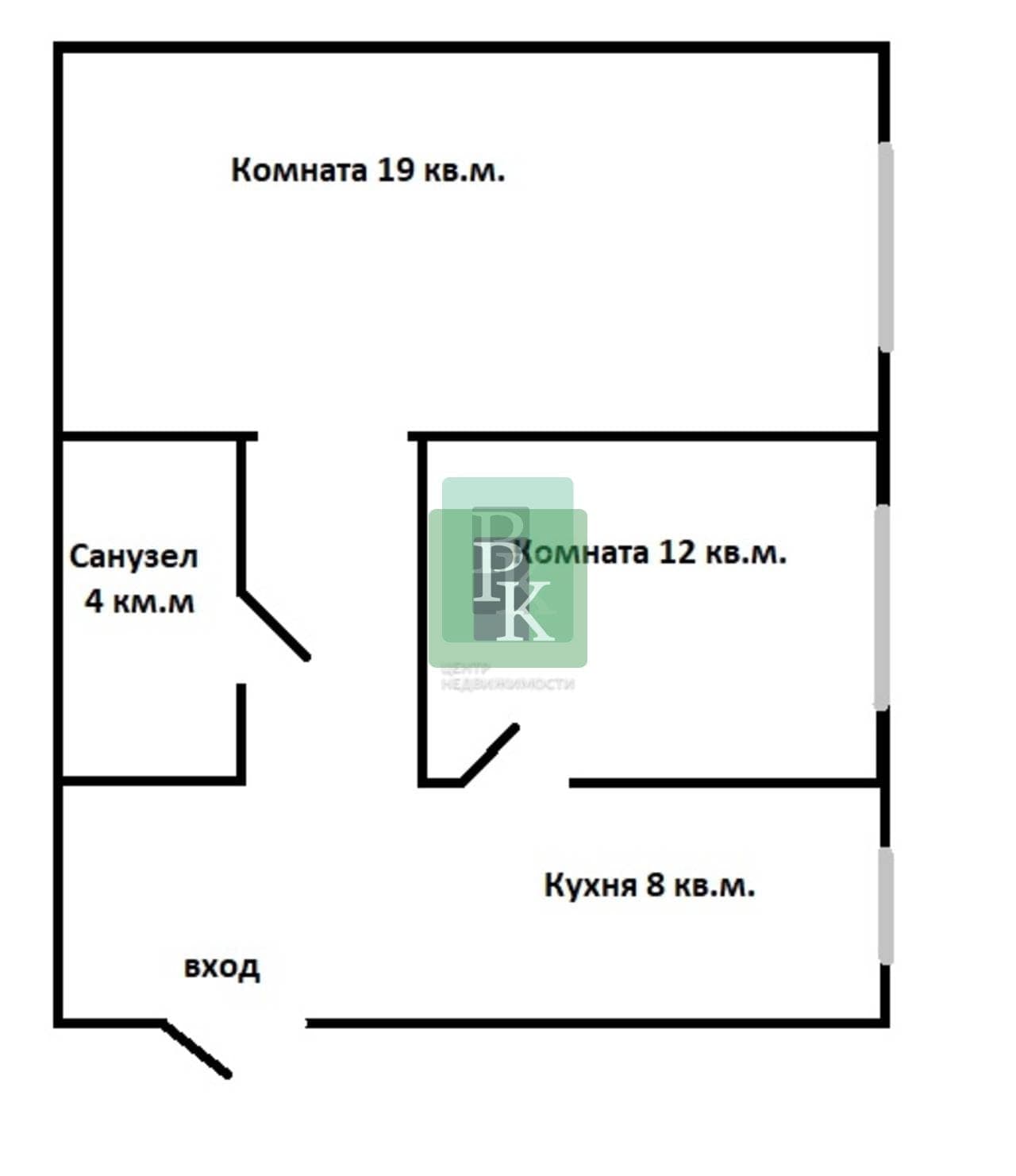 Планировка: 2-комн. квартира, 48.3 м²