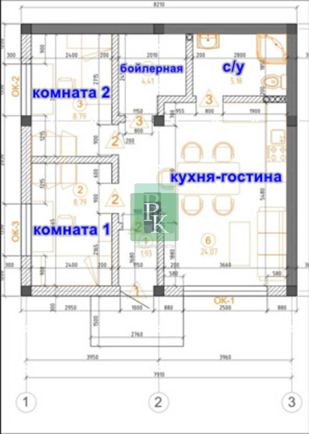 Планировка: Дом, 58 м²
