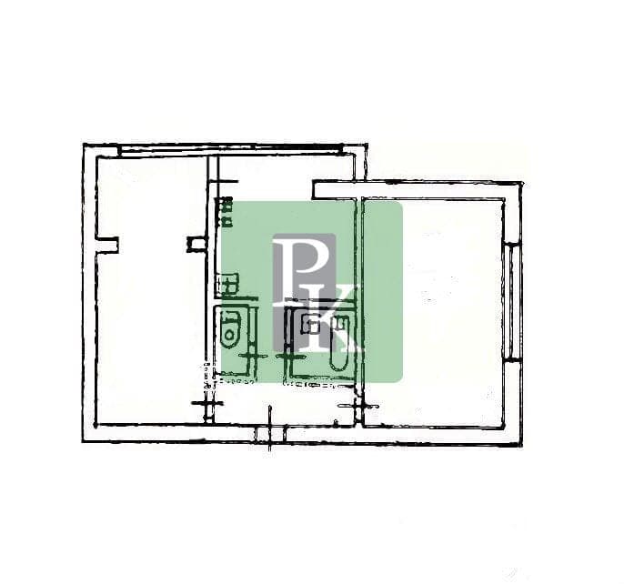 Планировка: 2-комн. квартира, 53.9 м²