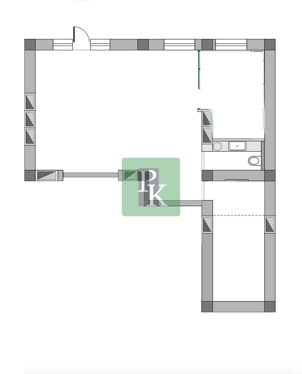Планировка: Помещение свободного назначения, 74 м²