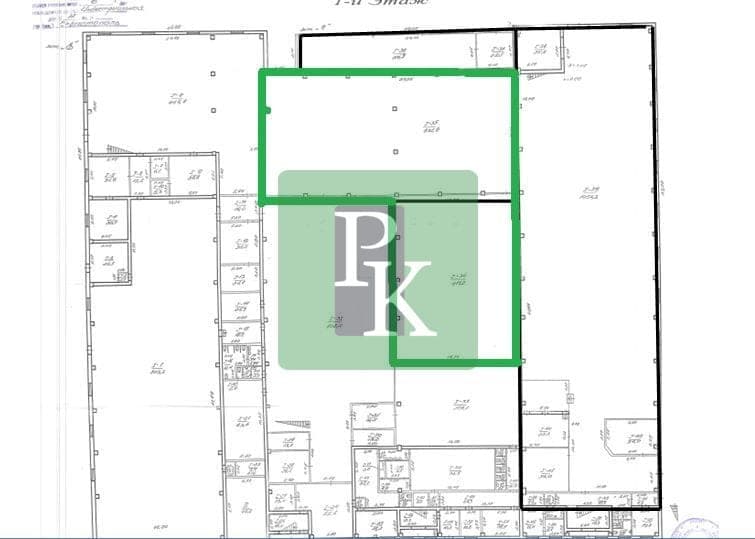 Планировка: Производственное помещение, 1049 м²
