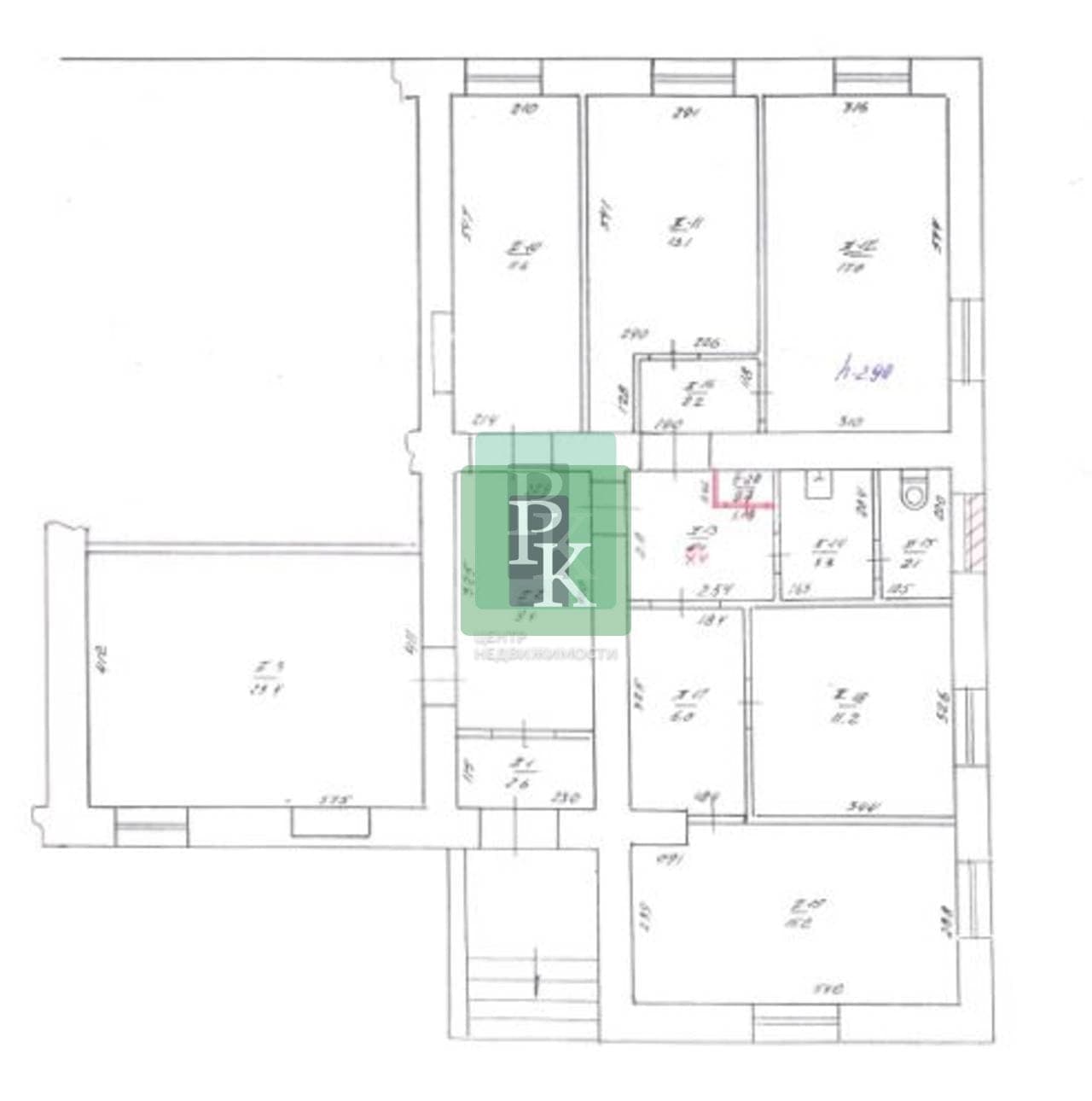 Планировка: Офис, 122.5 м²