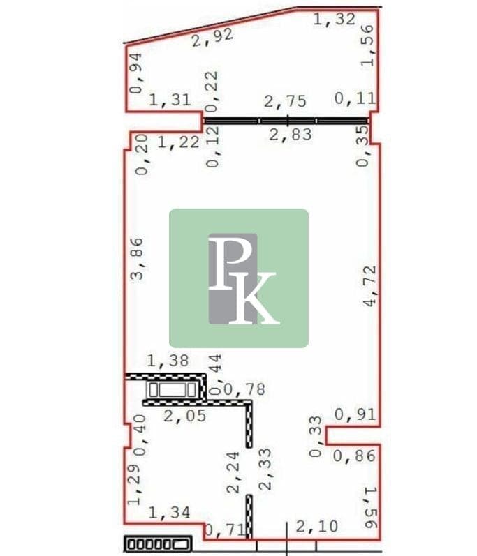 Планировка: 1-комн. апартаменты, 34 м²