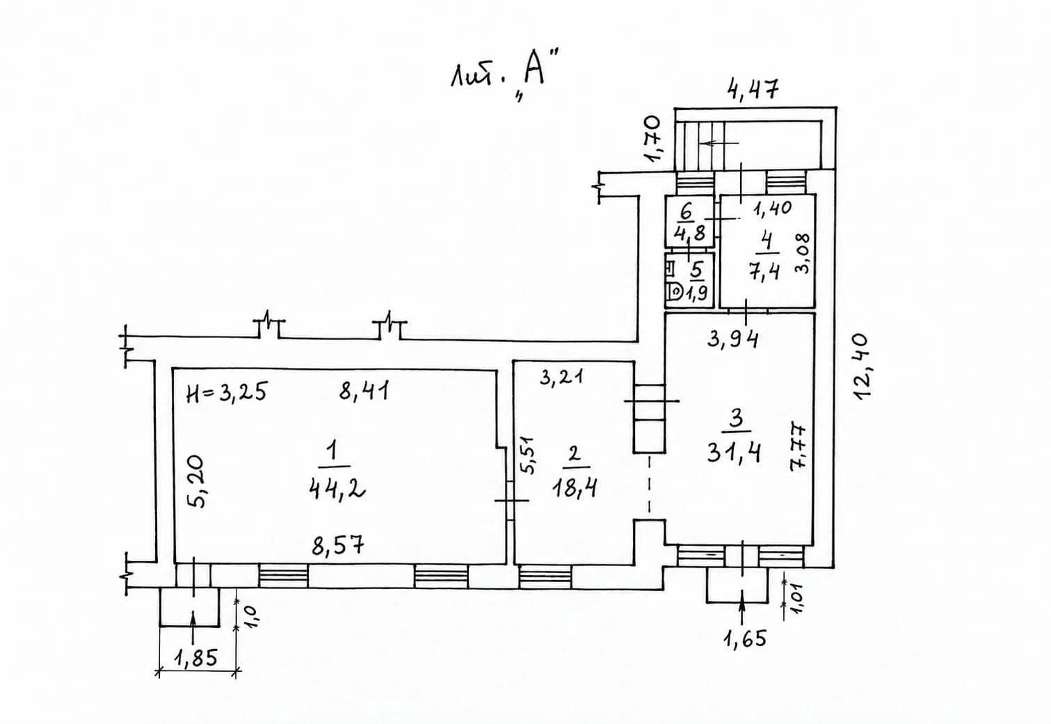 Планировка: Торговое помещение, 106 м²