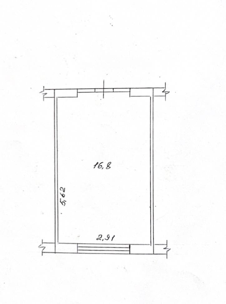 Планировка: Комната, 16.8 м²