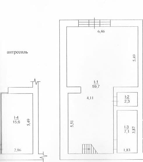 Планировка: Торговое помещение, 89 м²