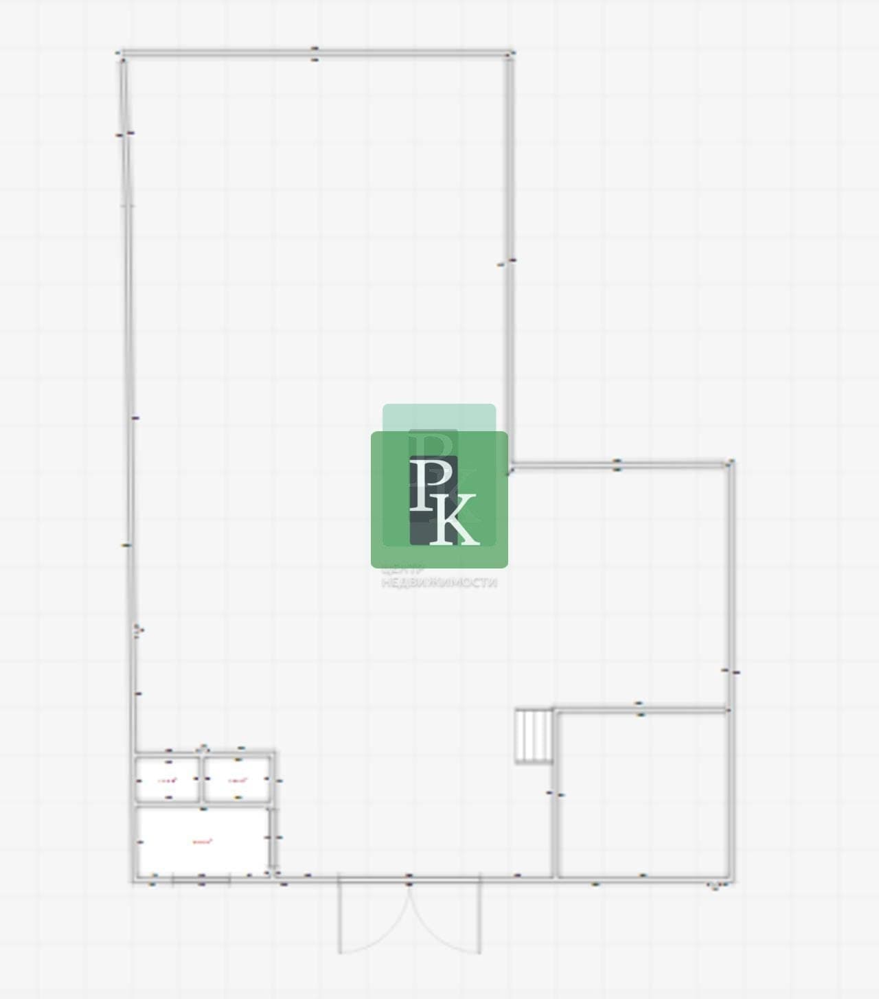 Планировка: Торговое помещение, 523 м²