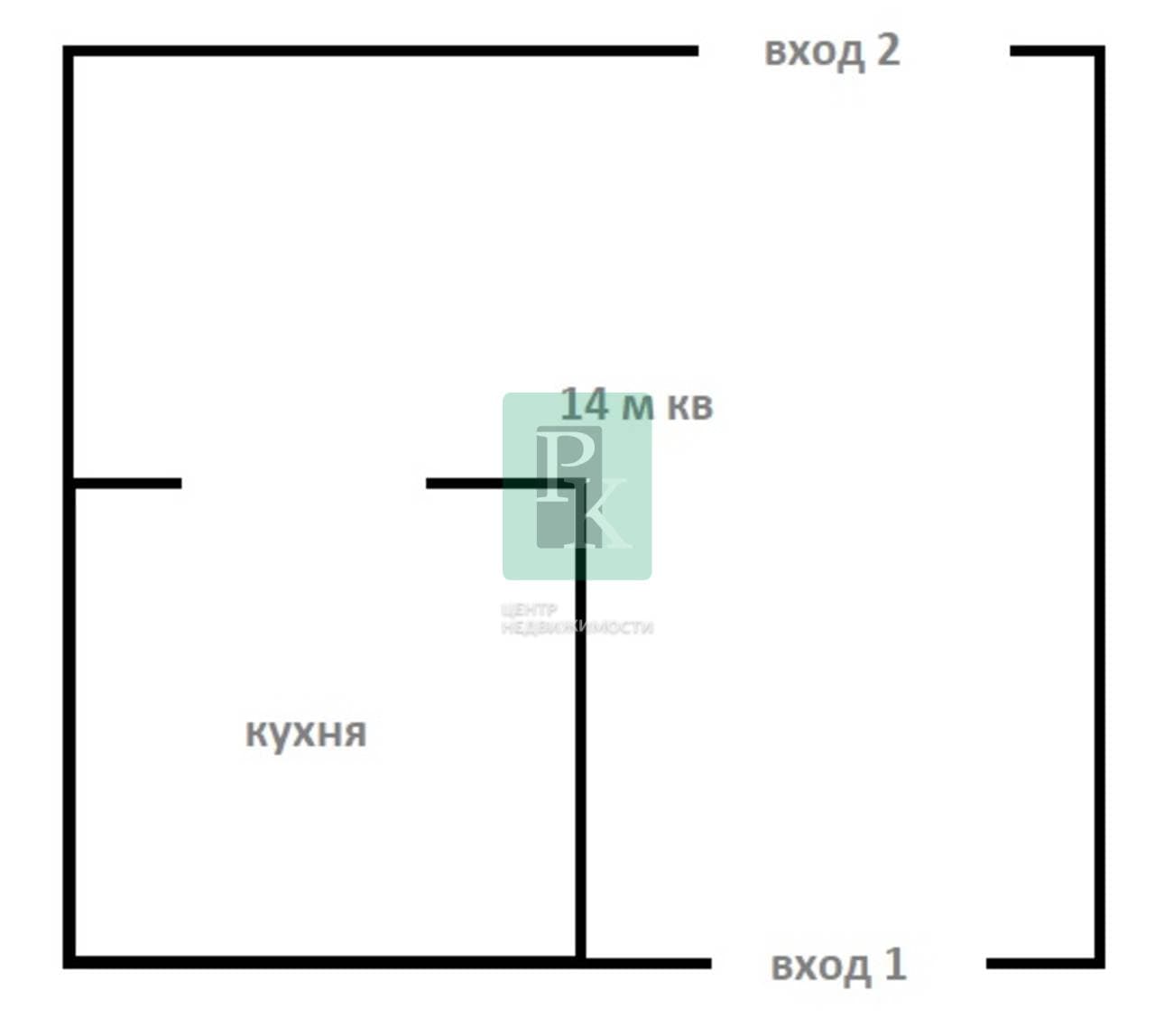 Планировка: Помещение свободного назначения, 14 м²