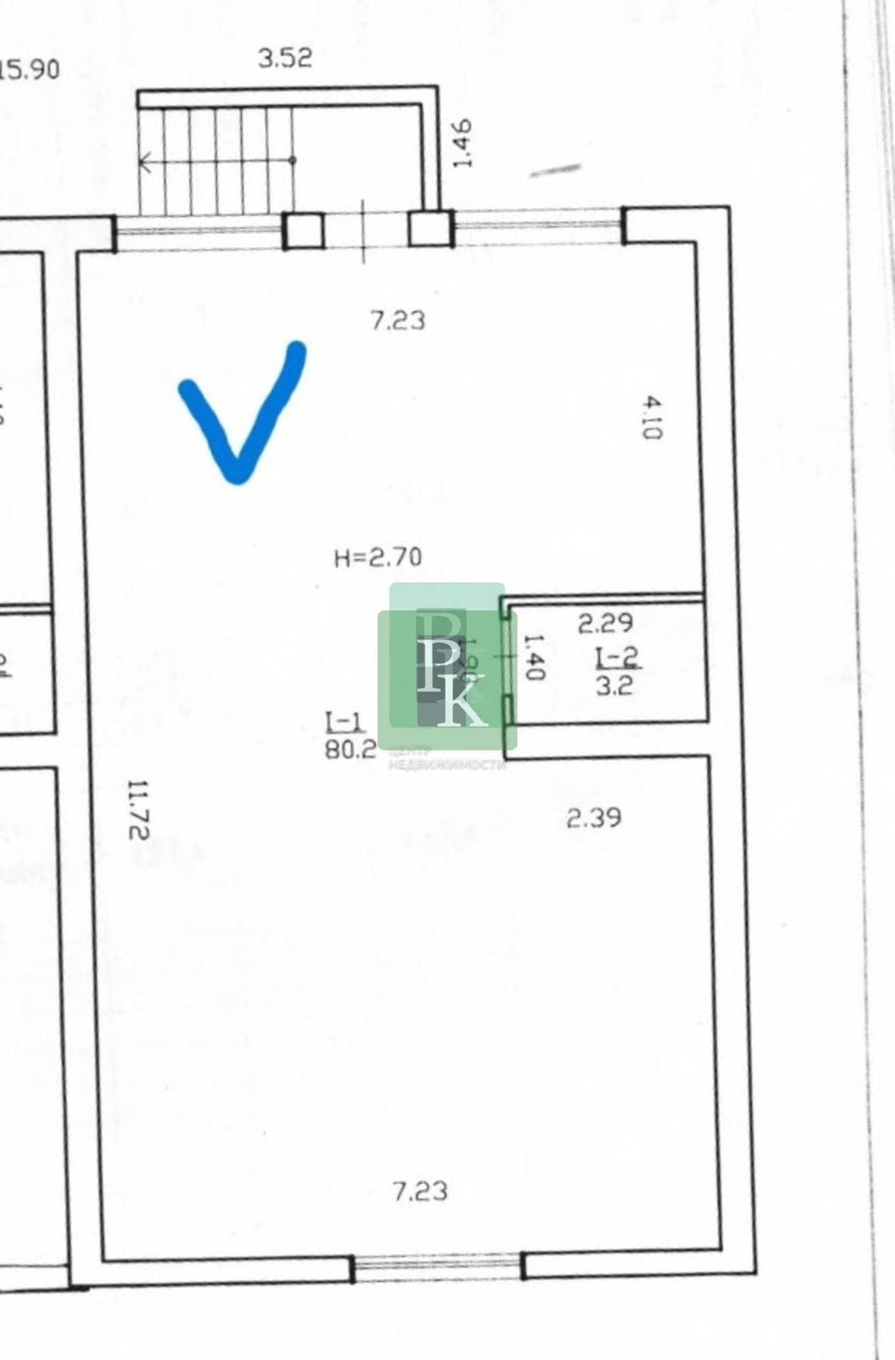 Планировка: Помещение свободного назначения, 83 м²