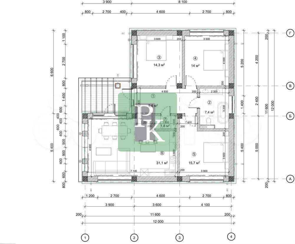 Планировка: Дом, 130 м²