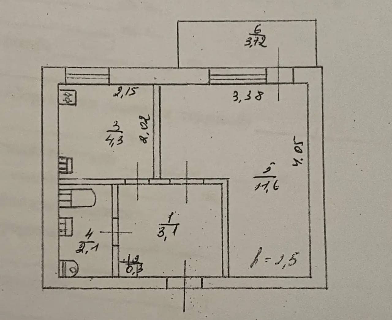 Планировка: Студия, 22 м²