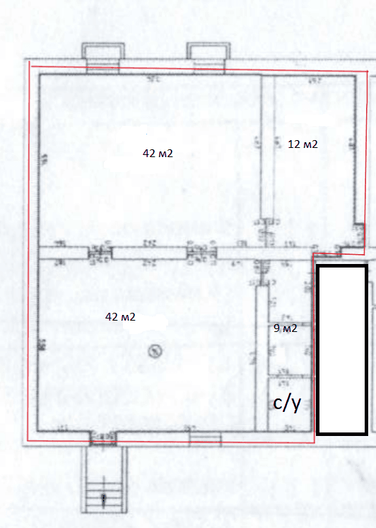 Планировка: Помещение свободного назначения, 105 м²