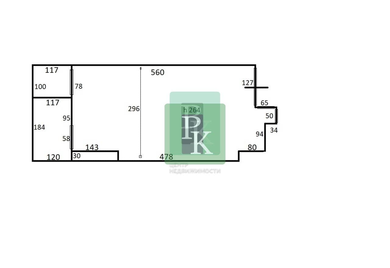 Планировка: Офис, 21 м²