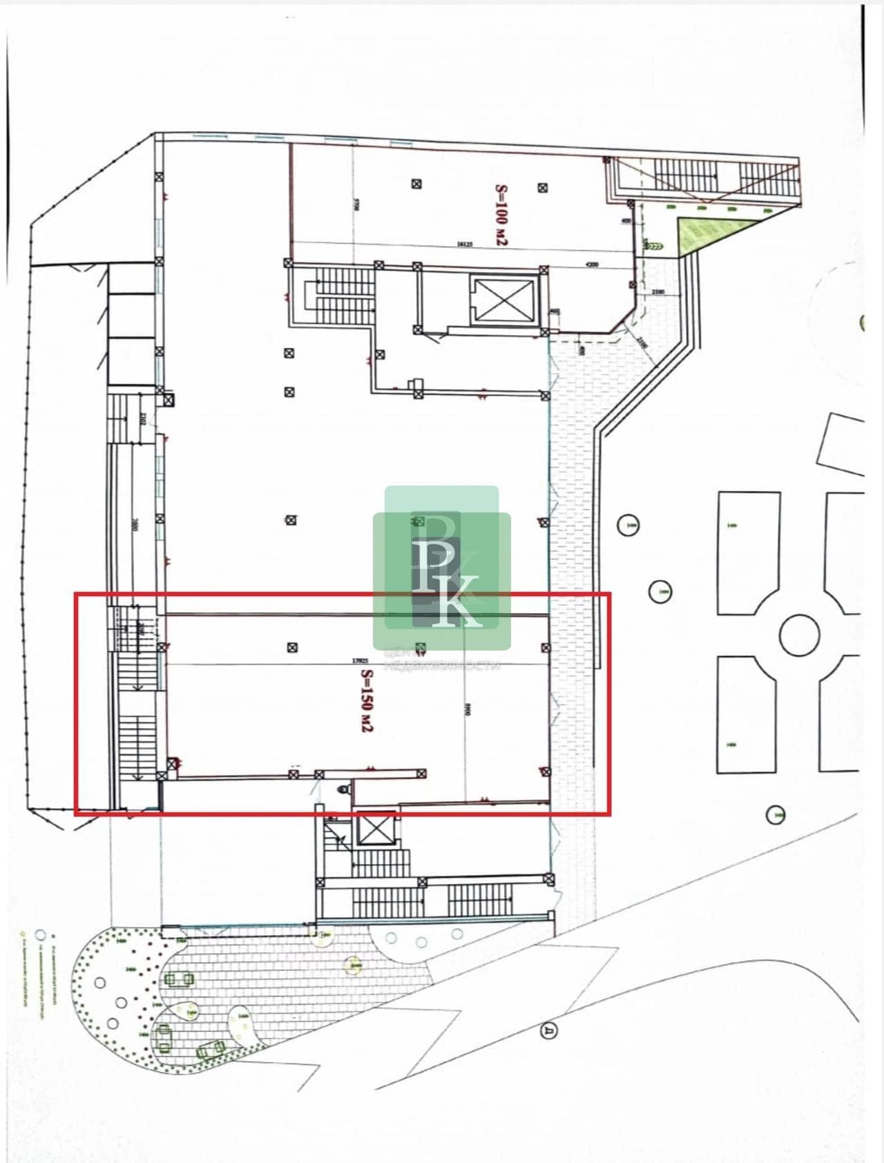 Планировка: Помещение свободного назначения, 150 м²