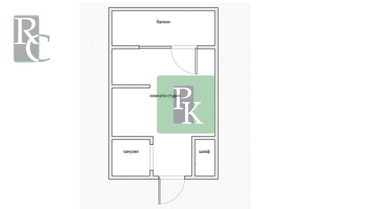 Планировка: 1-комн. апартаменты, 38 м²