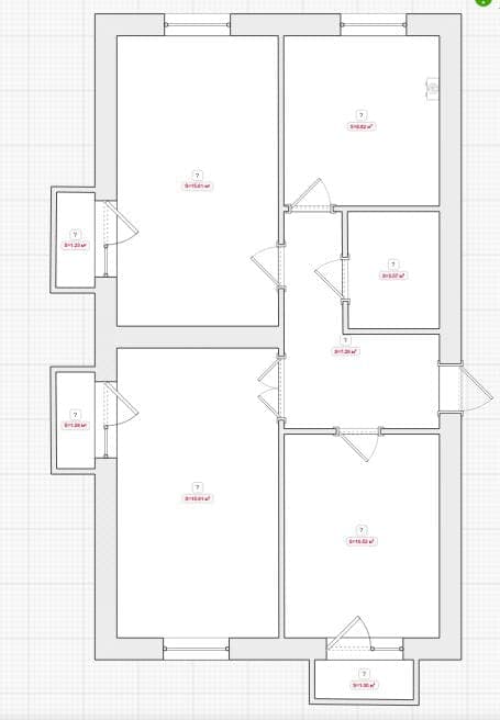 Планировка: 3-комн. квартира, 62.4 м²