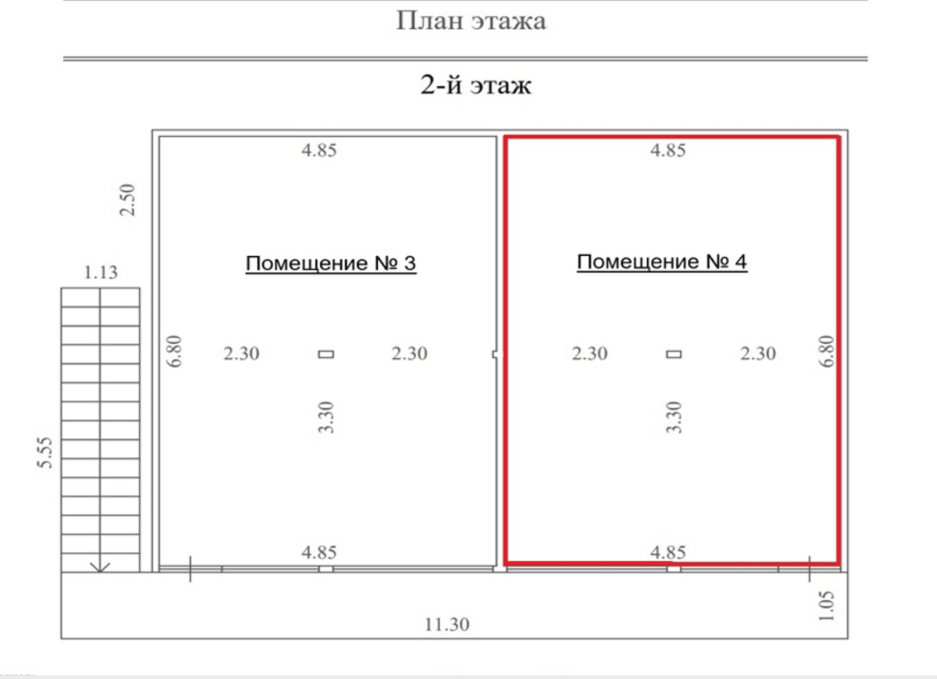 Планировка: Помещение свободного назначения, 33 м²