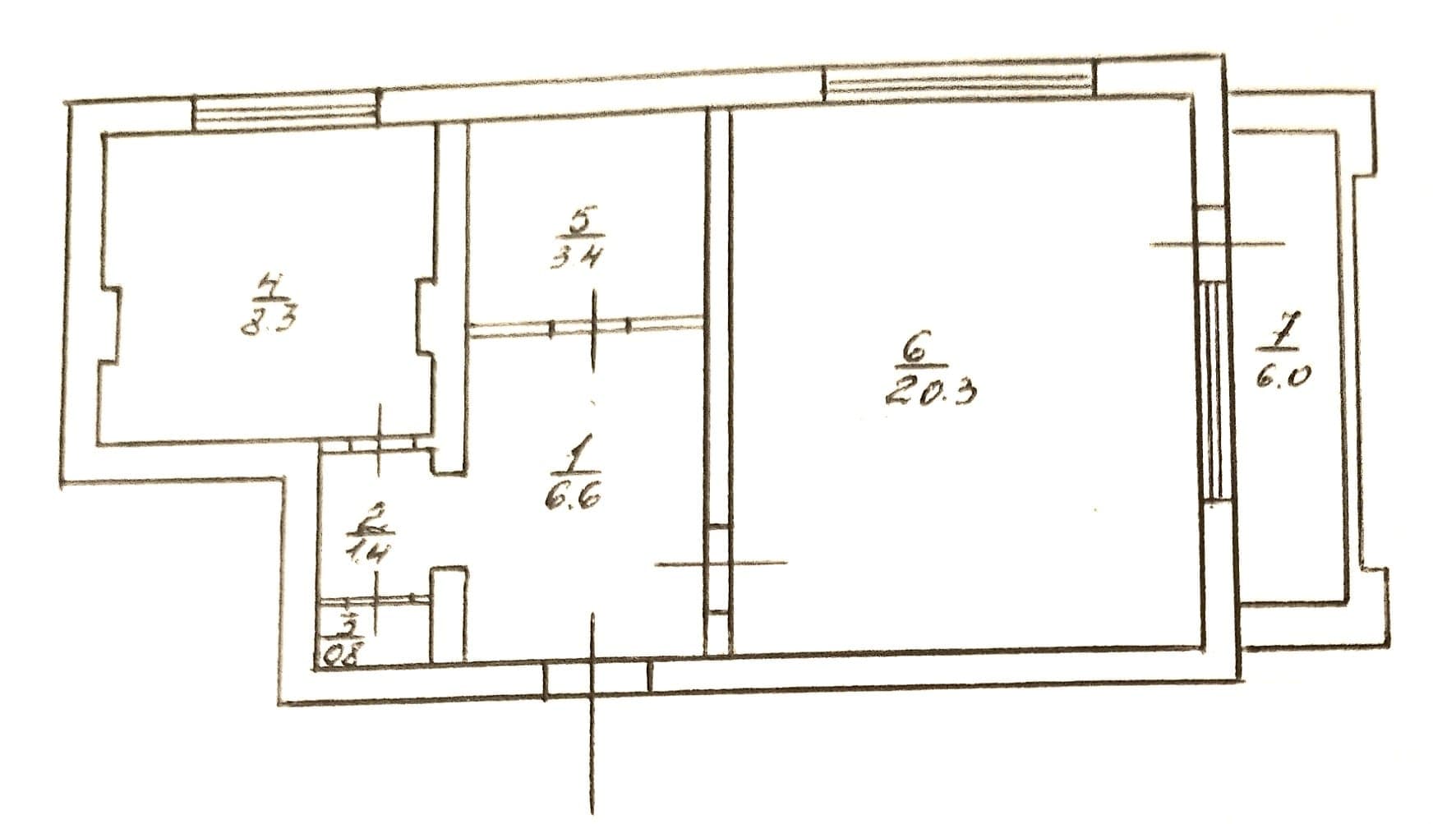 Планировка: 1-комн. апартаменты, 40.8 м²