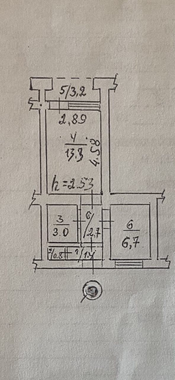 Планировка: 1-комн. квартира, 29.5 м²