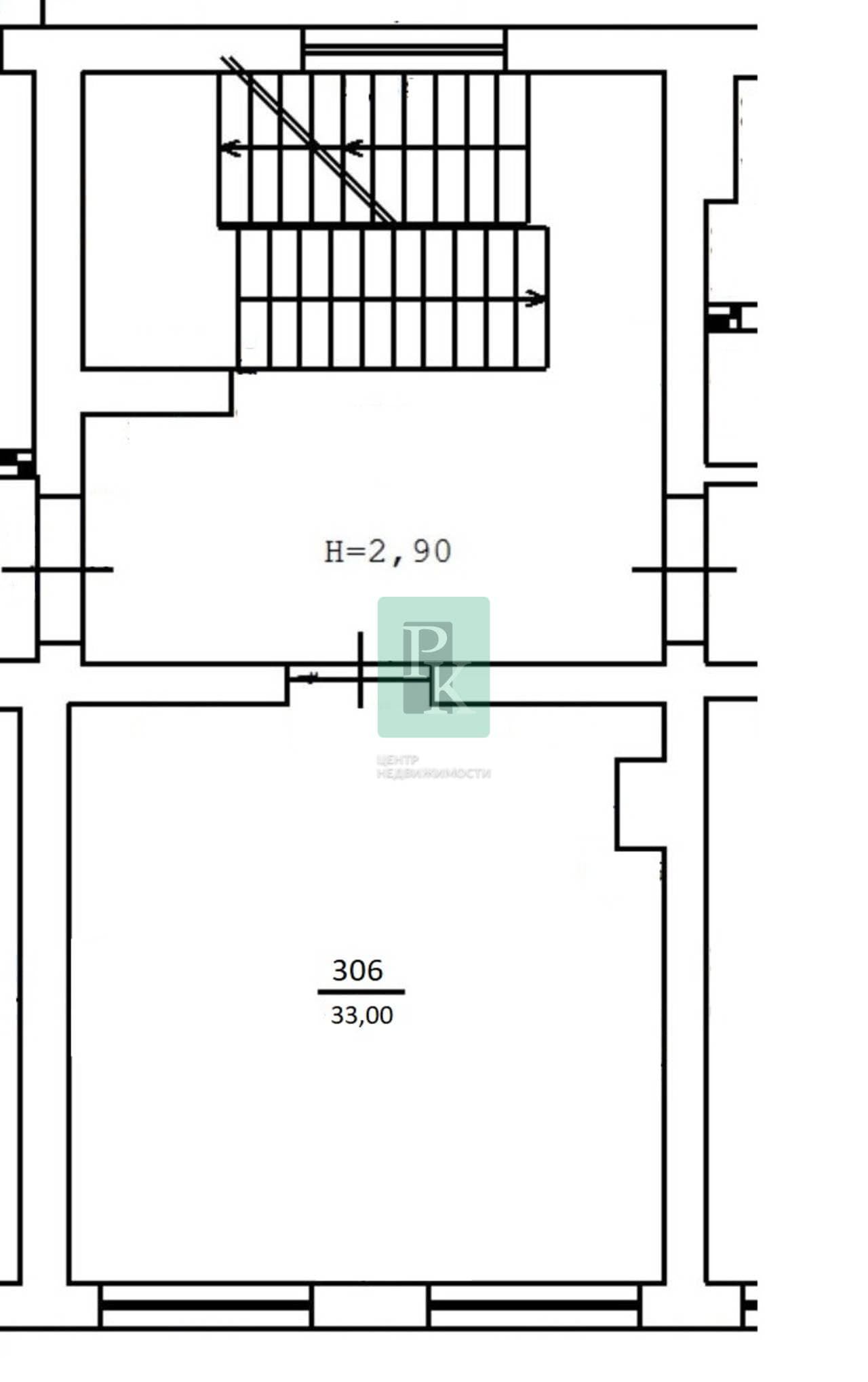 Планировка: Офис, 33 м²