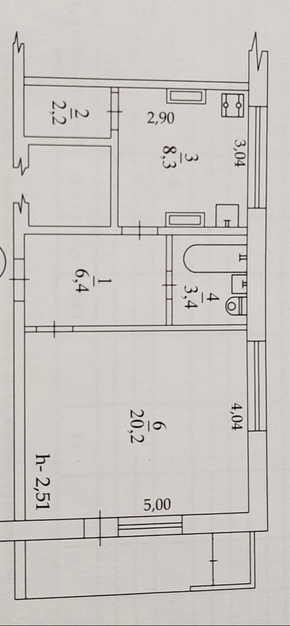 Планировка: 1-комн. квартира, 40.5 м²