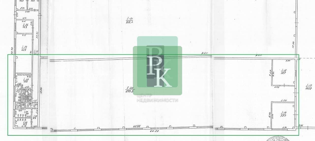 Планировка: Производственное помещение, 1000 м²