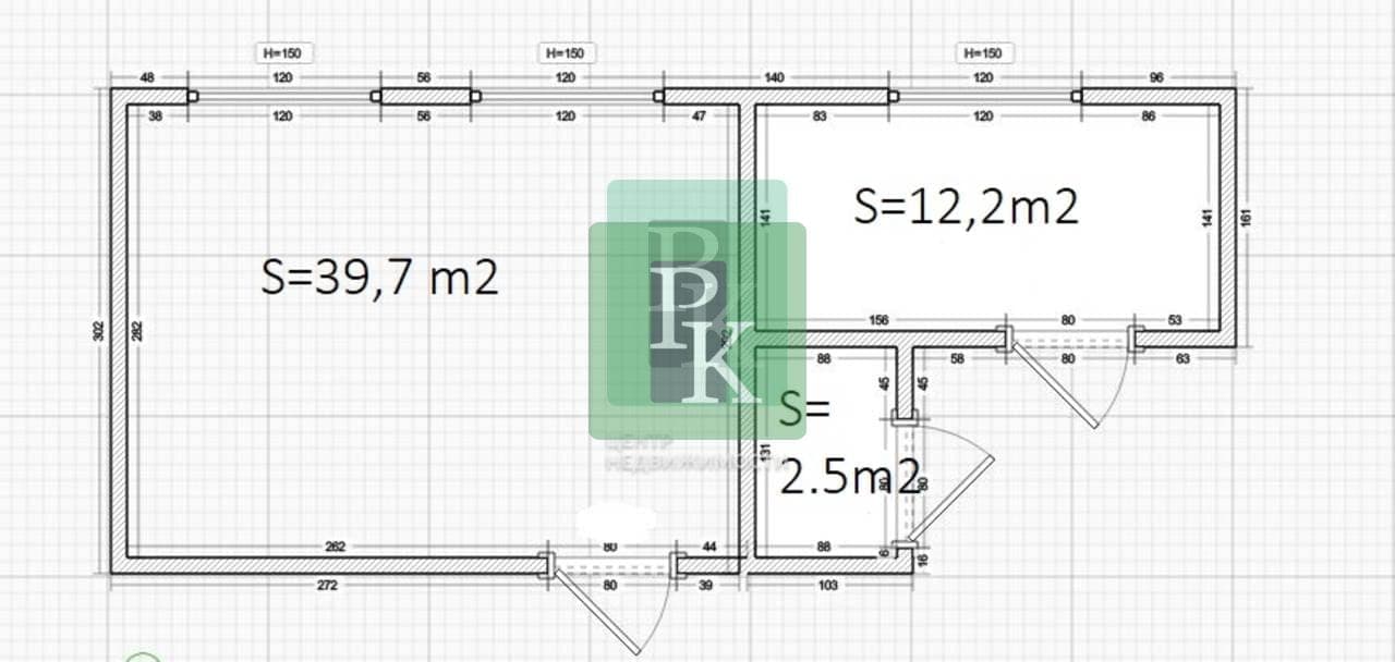 Планировка: Офис, 55 м²