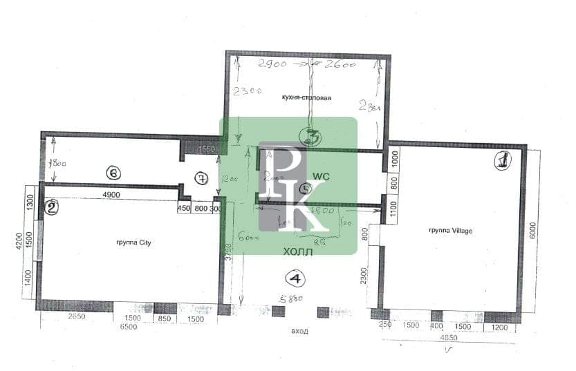 Планировка: Помещение свободного назначения, 121.4 м²