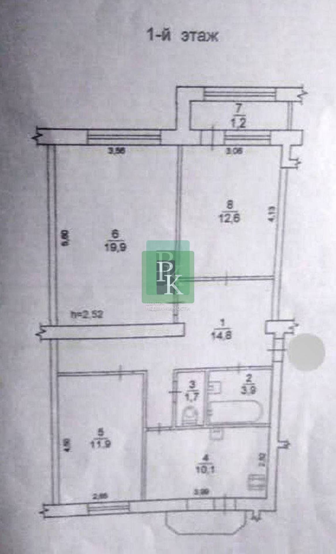 Планировка: 3-комн. квартира, 77.2 м²