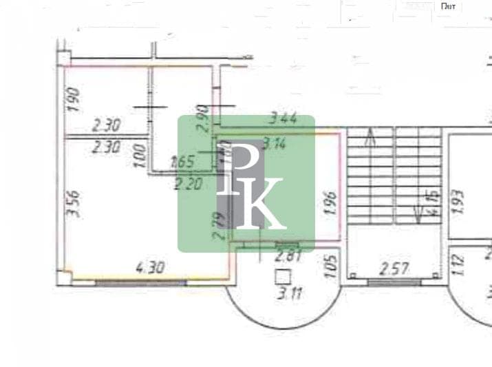 Планировка: 1-комн. квартира, 33.2 м²