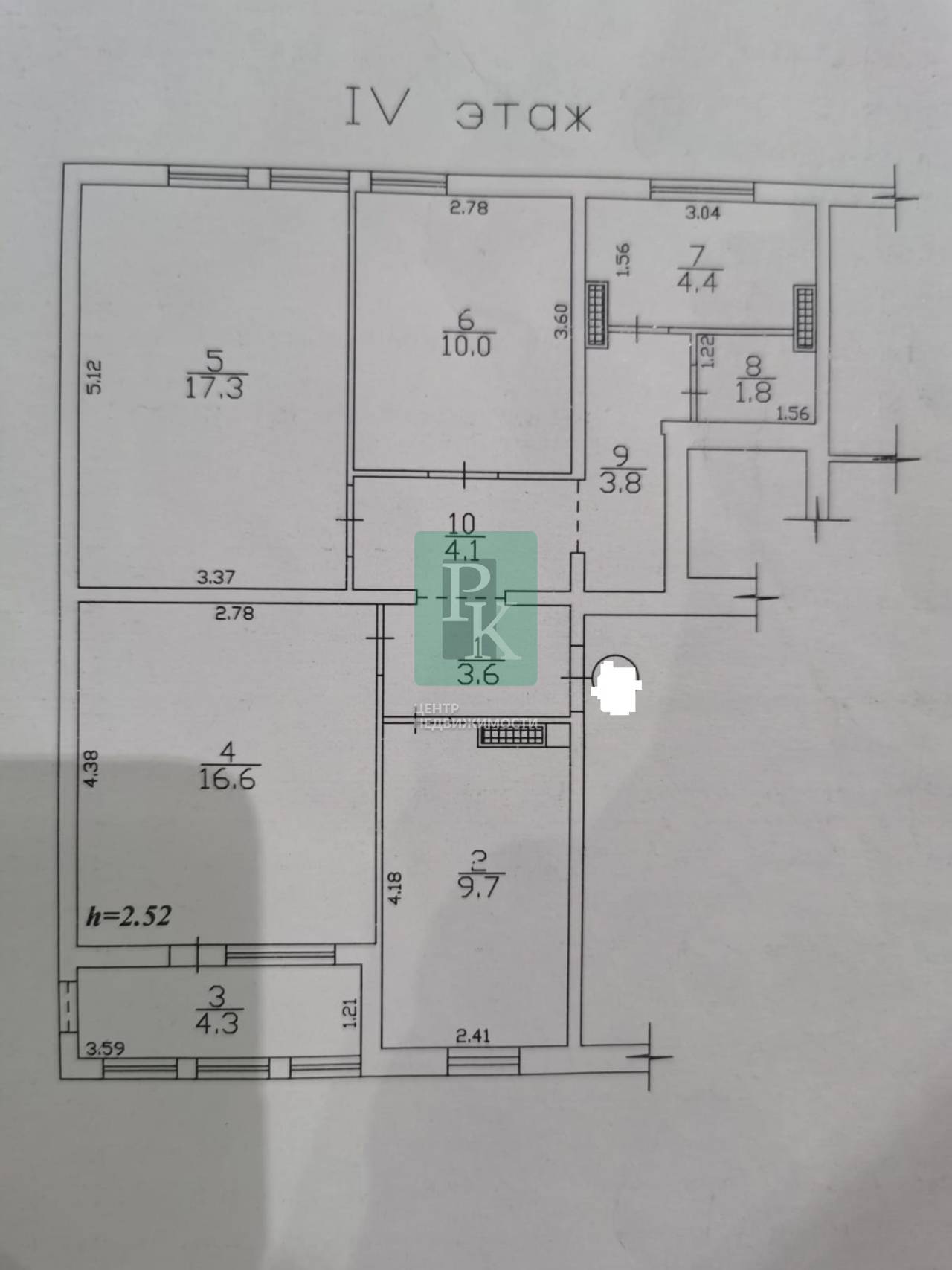 3-комн. квартира, 75.6 м²