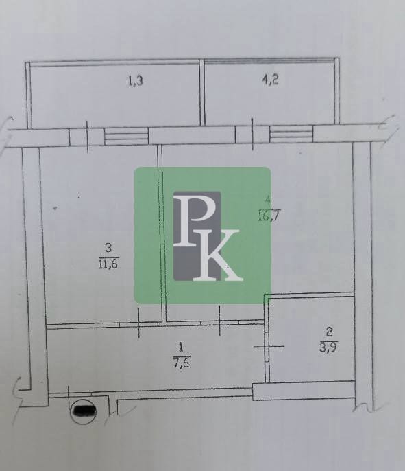 1-комн. квартира, 45.3 м²